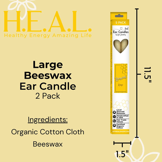 Ear Candle, set of 2. Made of Beeswax
