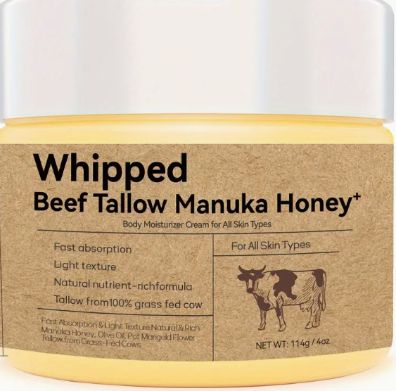 Whipped Beef Tallow with Manuka Honey Face Creme